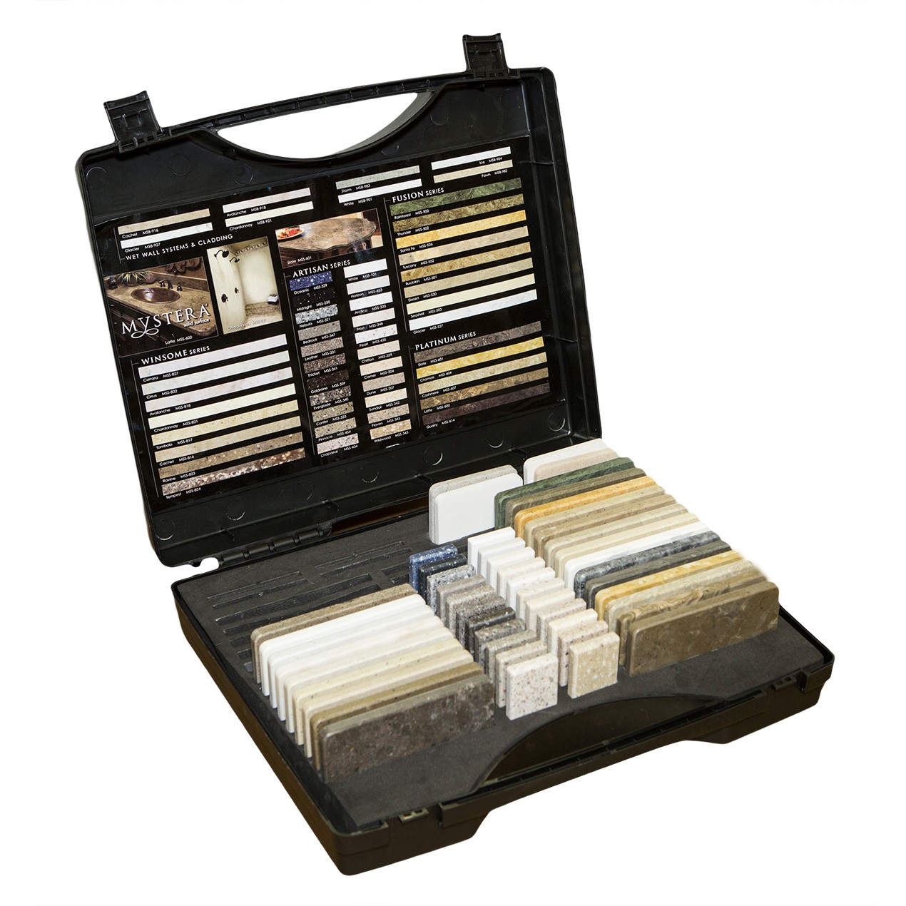 Mystera Full Line Sample Box, all colors in a carrying case.