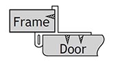 Semi-Concealed Full Wrap Hinge Mounted Example