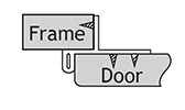 Semi-Concealed Partial Wrap Hinge Mounted Example