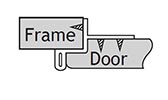 Semi-Concealed Inset Hinge Mounted Example