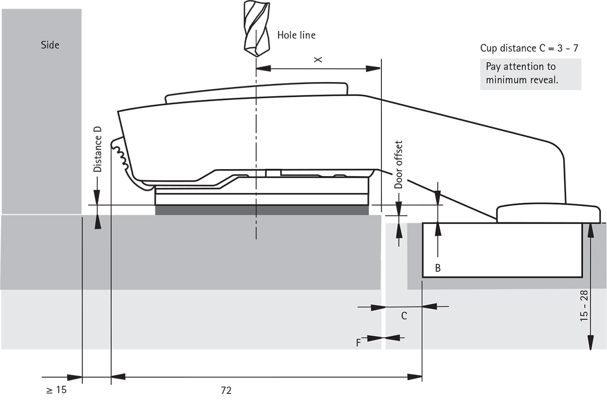 Hettich 8669i Inset Hinge Diagram